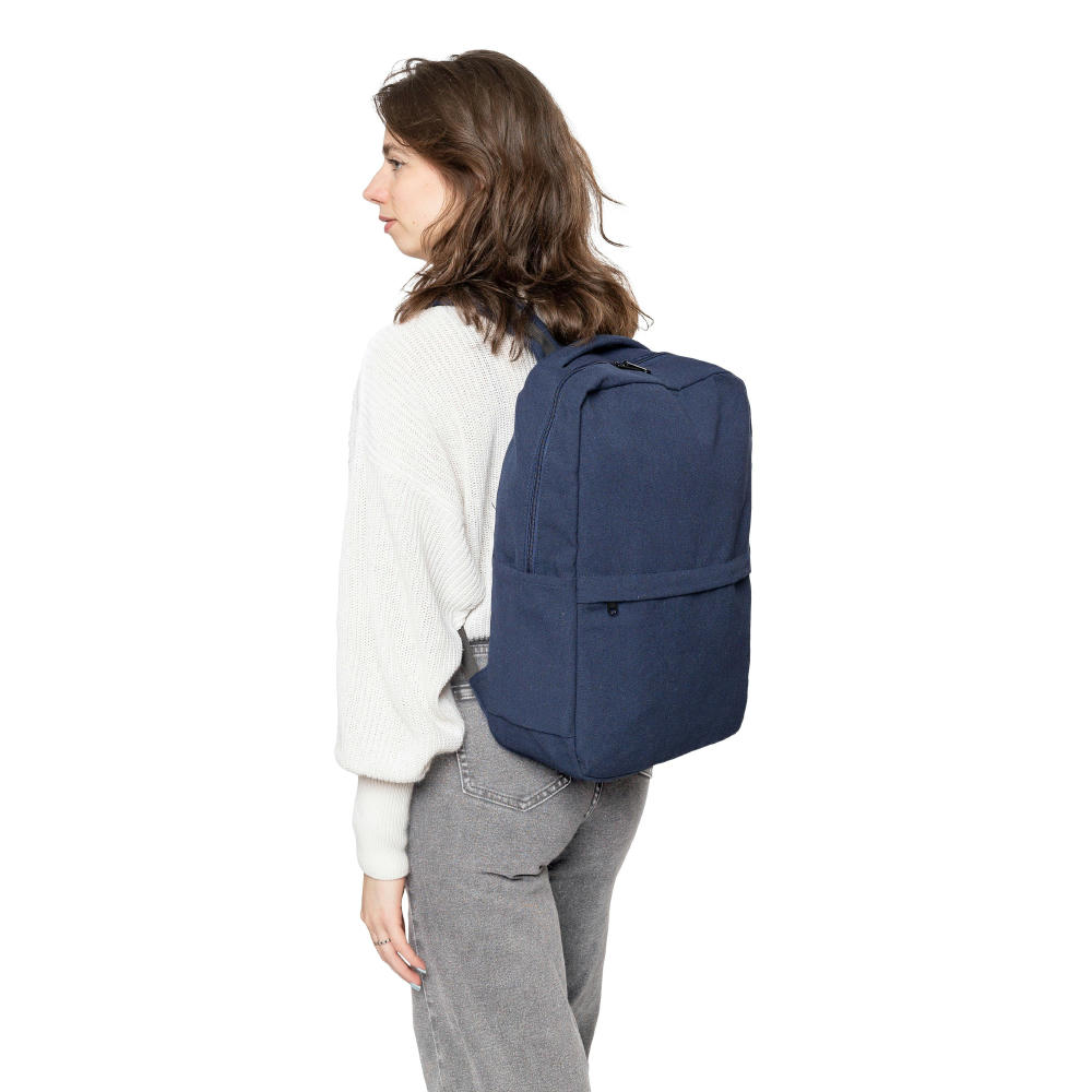 Rucksack Seraphina aus recyceltem Poly-Baumwollgewebe (330 g/m2) Werbeartikel