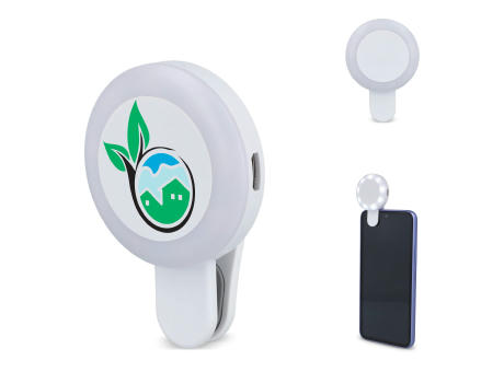 Universelle tragbare Selfie-LED-Leuchte mit 3 Helligkeitsstufen Werbeartikel