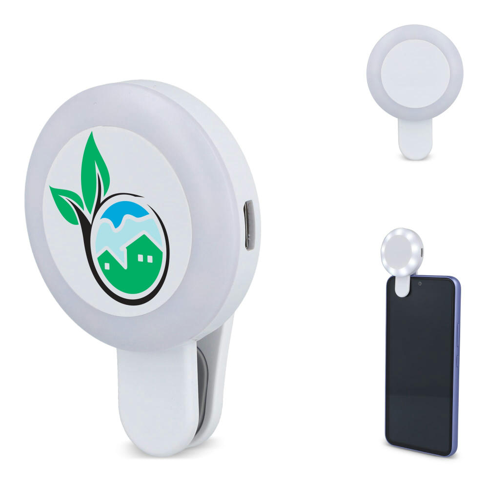 Product image Universelle tragbare Selfie-LED-Leuchte mit 3 Helligkeitsstufen Werbeartikel