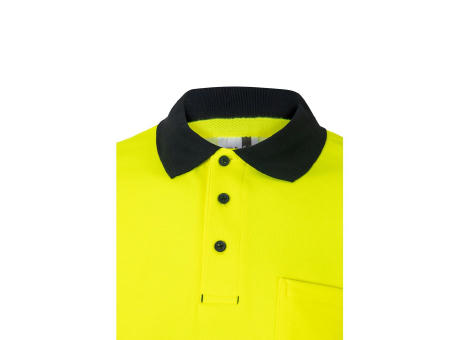 VL ACHELOUS. Zweifarbiges Piqué-Poloshirt (150g/m²) mit kurzen Ärmeln, aus Baumwolle (55%) und Polyester (45%) bedrucken