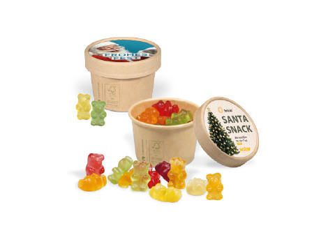Werbe Fruchtgummi Paperbox mit Einleger Werbeartikel