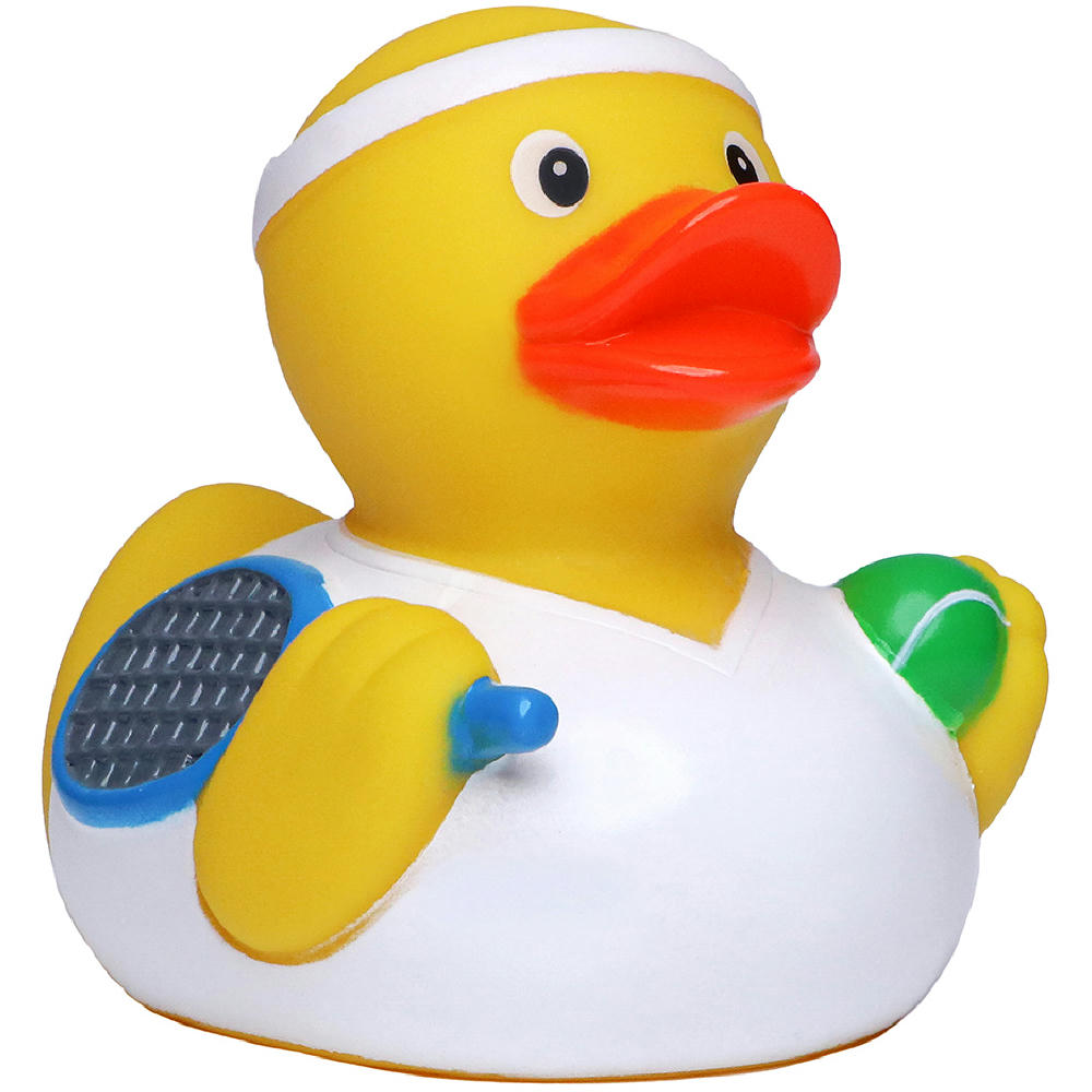 Product image Quietsche-Ente Tennisspieler Werbeartikel