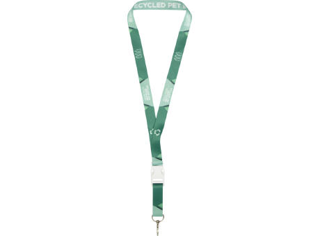 Bucks Sublimation Lanyard mit Schnappverschluss aus recyceltem PET Kunststoff Werbeartikel