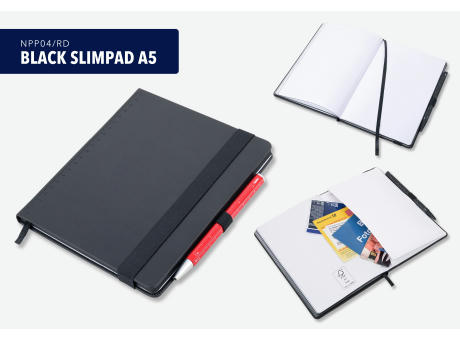 TROIKA Notizblock BLACK SLIMPAD A5 Werbeartikel