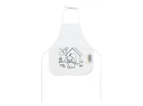 NILO. Kinderschürze zum Ausmalen aus Vliesstoff (80 g/m²) Werbeartikel