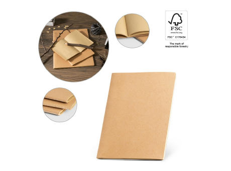 Product image ALCOTT A4. Notizbuch A4 mit Hardcover aus Karton (250 g/m²) und unbedruckte Seiten Werbeartikel