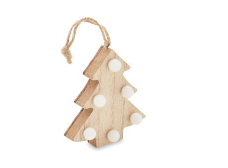 Anhänger aus Holz mit LED Werbeartikel