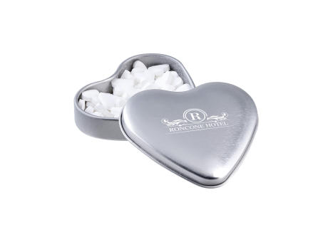 Herzförmige Dose Pfefferminzherzen Werbeartikel