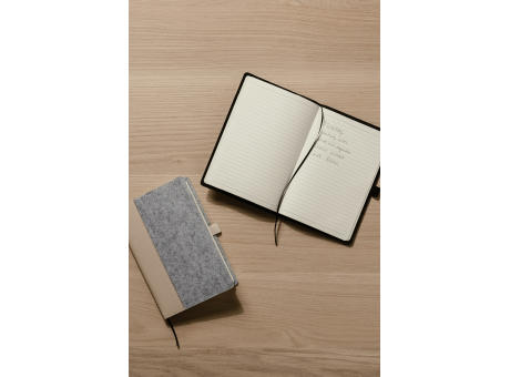 VINGA Albon A5-Notizbuch aus GRS recyceltem Filz Werbeartikel