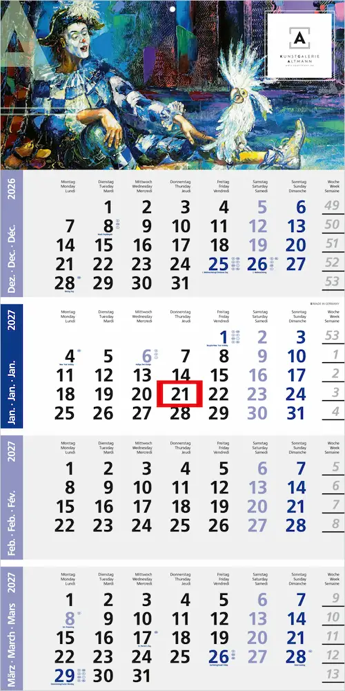 4-Monatskalender Logic 4 Post Bestseller (Einblatt) 4-Monatskalender Logic 4 Post Bestseller (Einblatt)