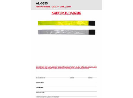 Reflektions-Klettband Quality 38 cm lang bedrucken