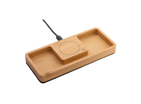 Product image Desktop Organizer mit Wireless Charging REEVES-BAMBOOCHARGE Werbeartikel