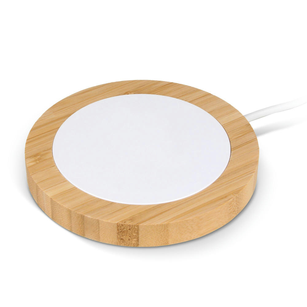 Product image Drahtloses Ladegerät Bambus & RABS 15W Werbeartikel