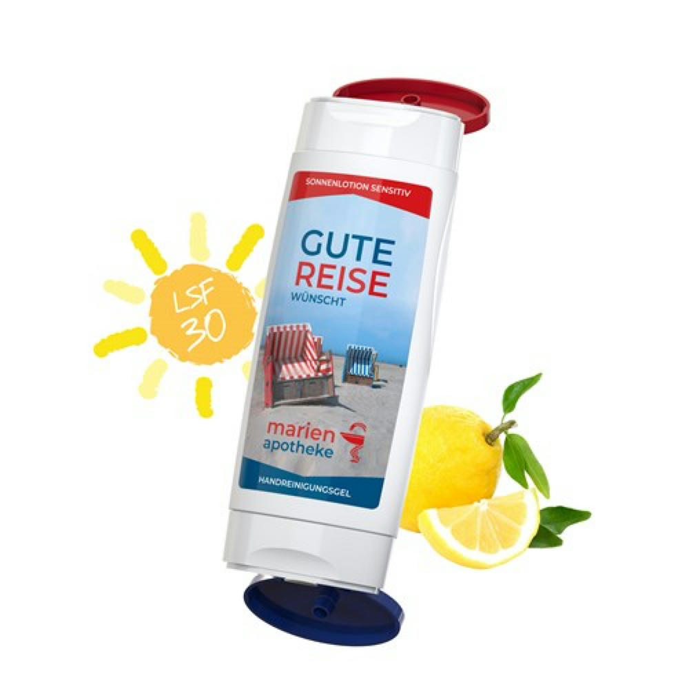 DuoPack Sonnenmilch LSF 30 (sensitiv) + Handreinigungsgel (2 x 50 ml) Werbeartikel