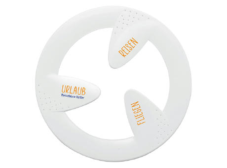 Wurfscheibe/Bumerang "Design" Werbeartikel