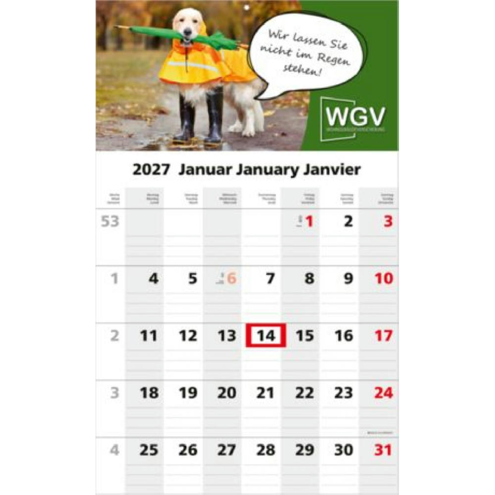 1-Monatskalender Einblatt Solo 1 EXPRESS Werbeartikel