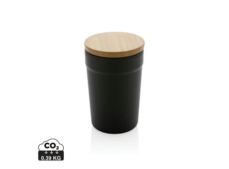 GRS rPP-Becher mit Bambusdeckel Werbeartikel