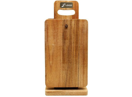 Set mit 4 Tapas Brettchen aus Akazie 'Shokki' Werbeartikel