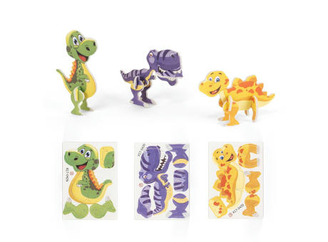 DINOSAURUS. 3D-Puzzle in Dinosaurierform aus Papier und EVA Werbeartikel
