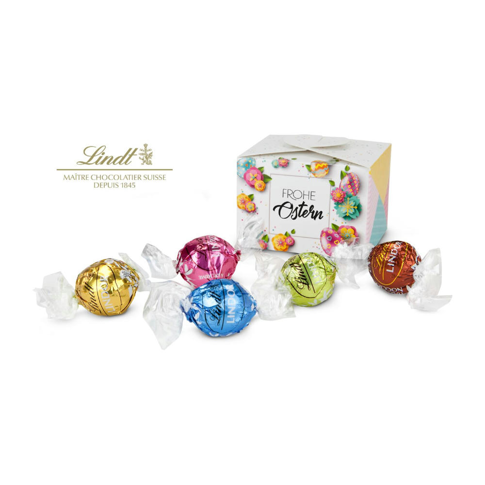 Product image Geschenkartikel / Präsentartikel: Lindt Osterfreude - mit 5 Lindt Lindorkugeln, auch in individueller Pralinenschachtel Werbeartikel