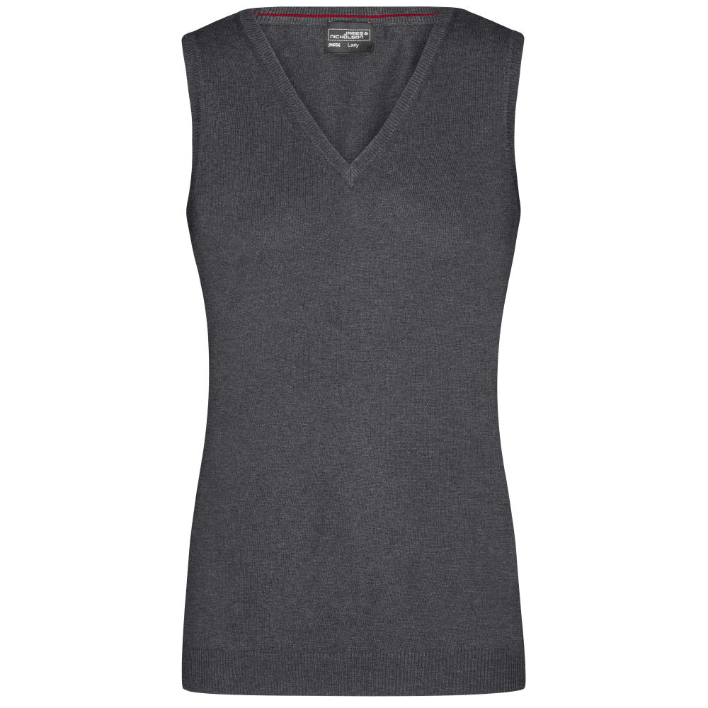 Ladies' V-Neck Pullunder - Klassischer Baumwoll-Pullunder Werbeartikel