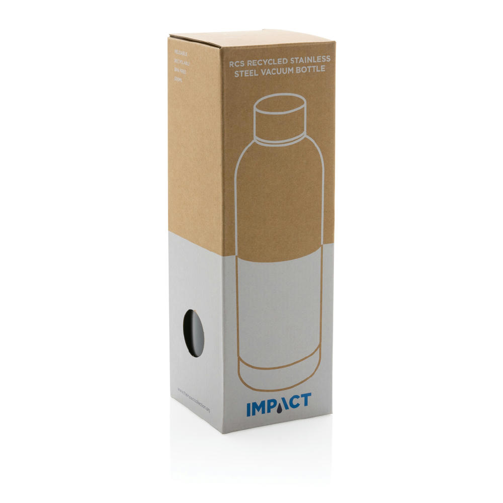 Impact Vakuumflasche aus RCS recyceltem Stainless-Steel Werbeartikel
