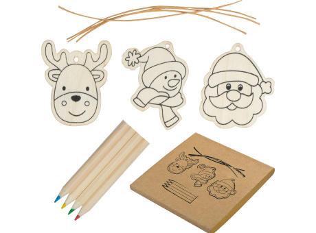 Product image Ausmalbare Christbaumanhänger Werbeartikel