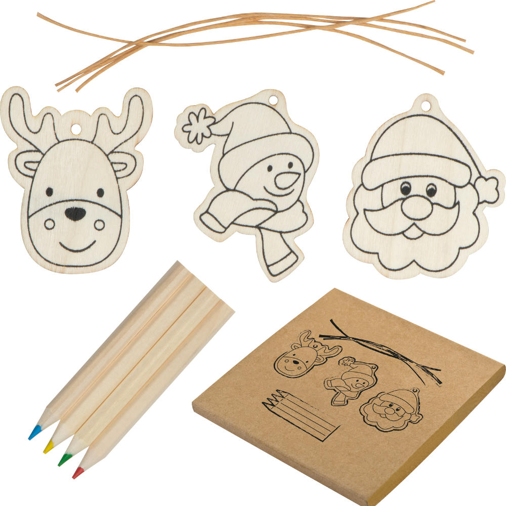 Product image Ausmalbare Christbaumanhänger Werbeartikel