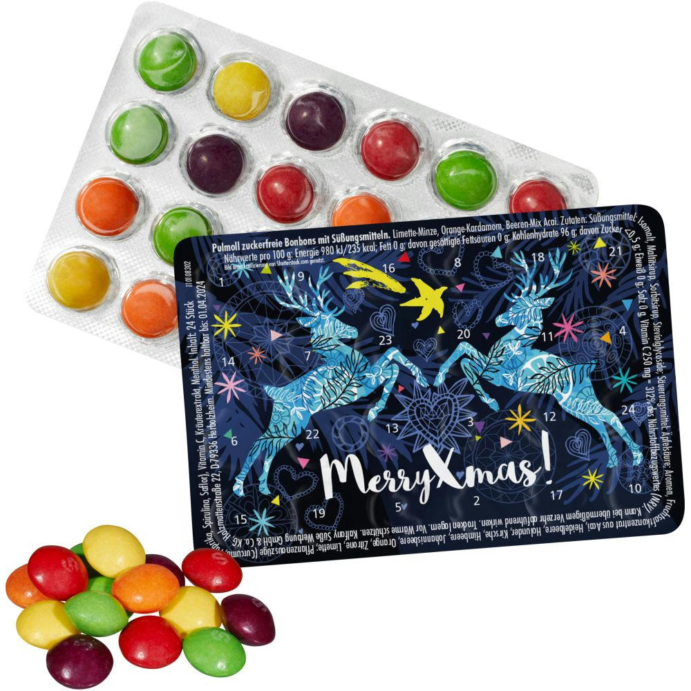 Kleinster (Advents-) Kalender der Welt "Standard" mit SKITTLES® Original Fruity Candy Werbeartikel