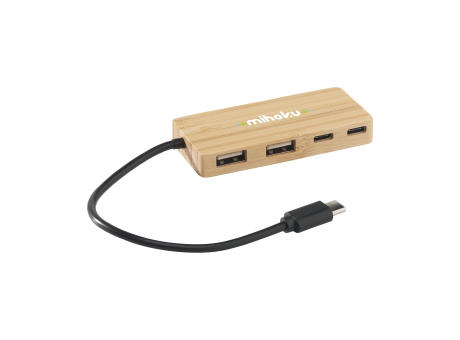 Fyra Bamboo Hub Werbeartikel