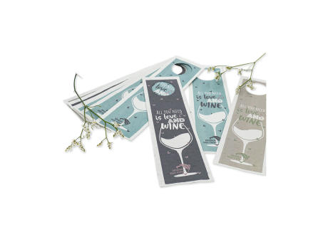 Bottle Hanger Seed Paper 80 gr Werbeartikel