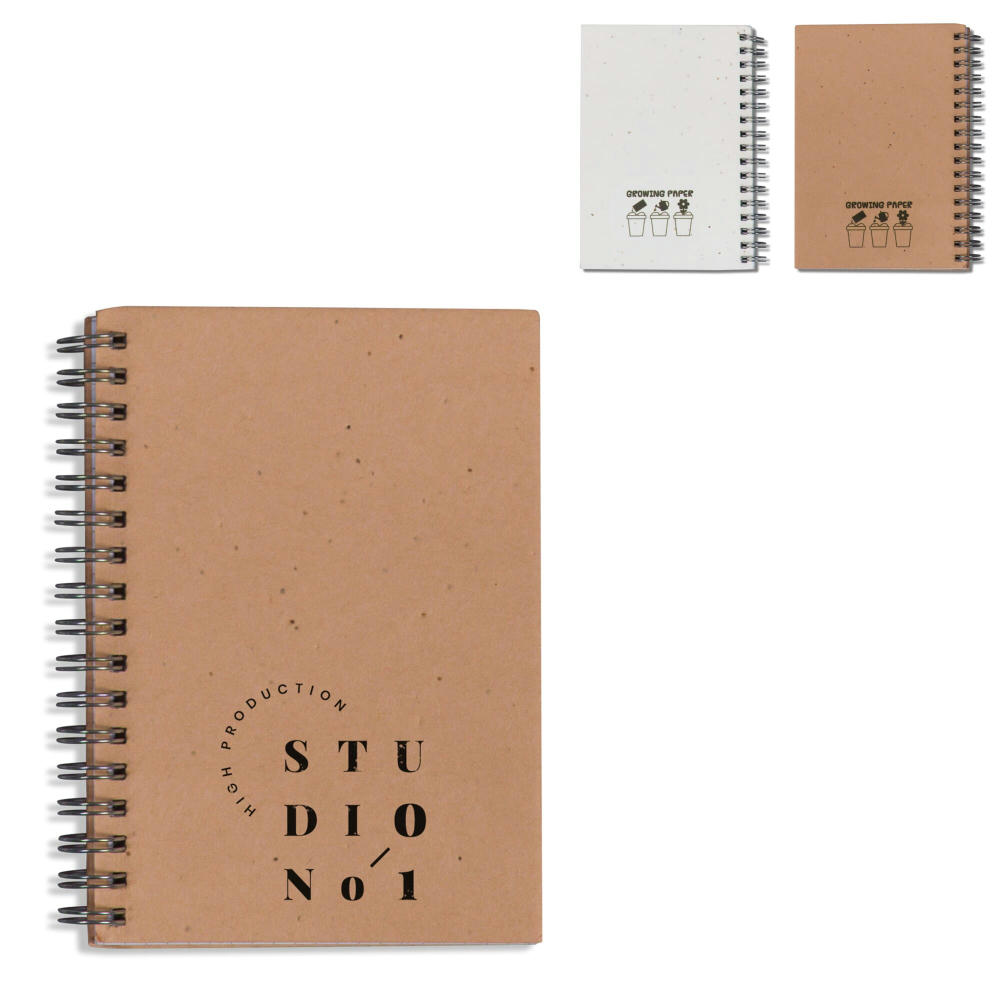 Product image Spiral-Notizbuch aus Saatgutpapier Werbeartikel