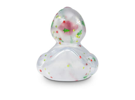 Werbeente Leni Lametta mit rotem Schnabel, ca. 8 cm Werbeartikel