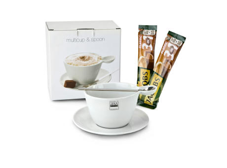 Geschenkset / Präsenteset: Multicup & Spoon Werbeartikel