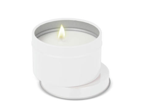 Kirtan-Duftkerze auf Pflanzenbasis in großer recycelter Dose Werbeartikel