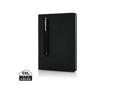 Basic Hardcover PU A5 Notizbuch mit Stylus-Stift bedrucken