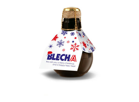 Kleinste Sektflasche der Welt! rot mit Visitenkarteneinschub - Ohne Geschenkkarton, 125 ml Werbeartikel