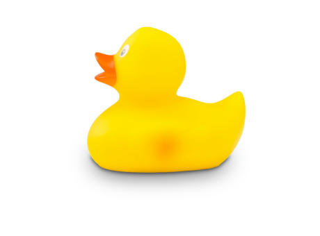 Werbeente Rennente Ralf Mini, ca. 6 cm Werbeartikel