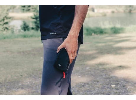 Kleines Erste-Hilfe-Set in RCS recycelter Nubuk-PU Tasche Werbeartikel