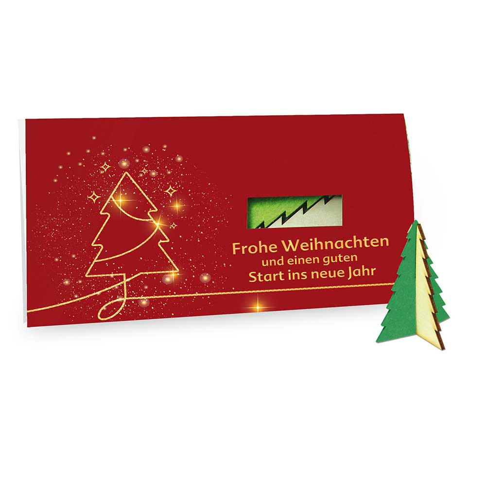 Steckfiguren-Karte Filz - Standardmotiv - Baum Werbeartikel