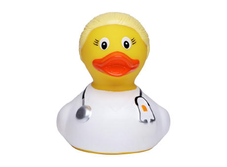 Quietsche-Ente Ärztin, blond Werbeartikel