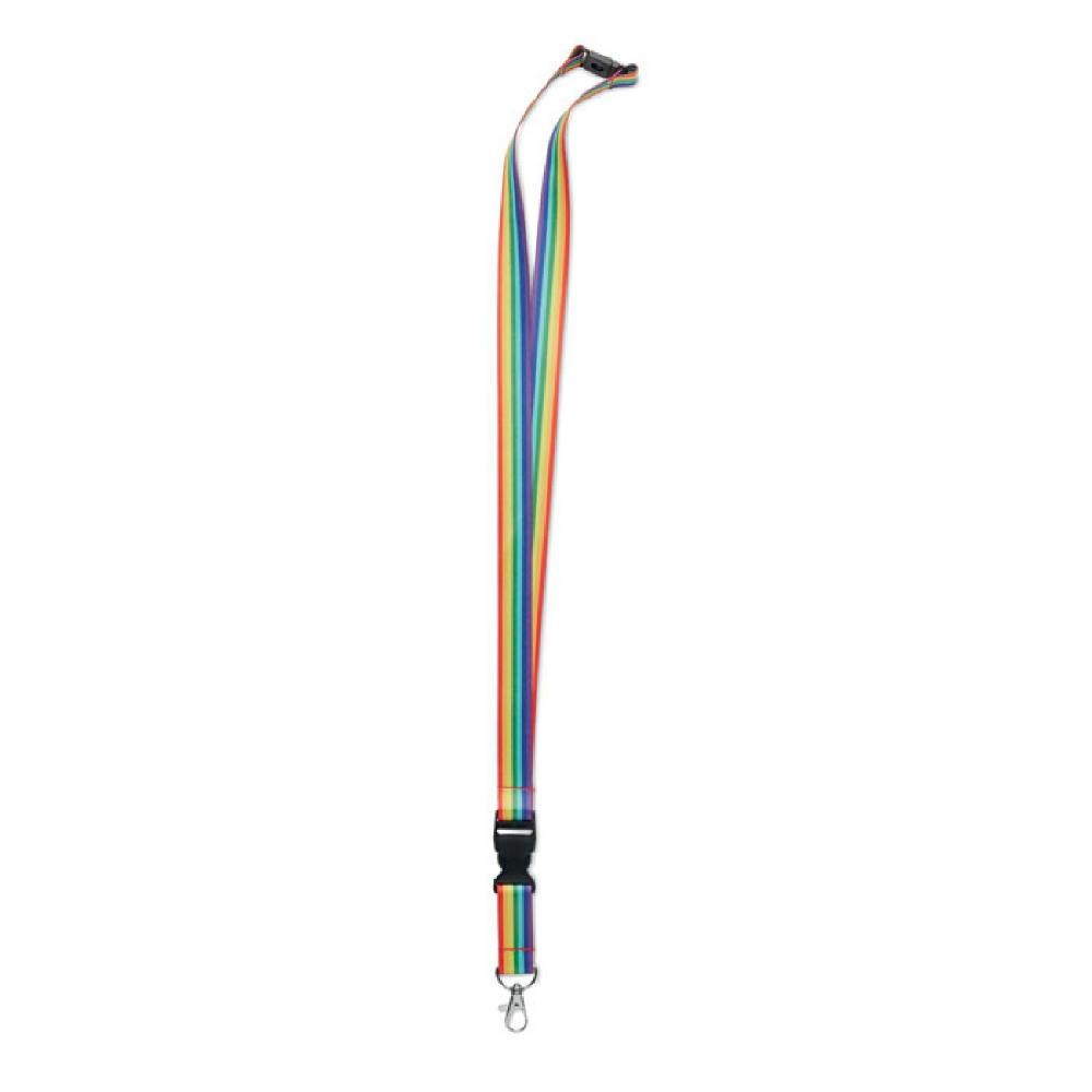 Product image Regenbogen Lanyard RPET Werbeartikel