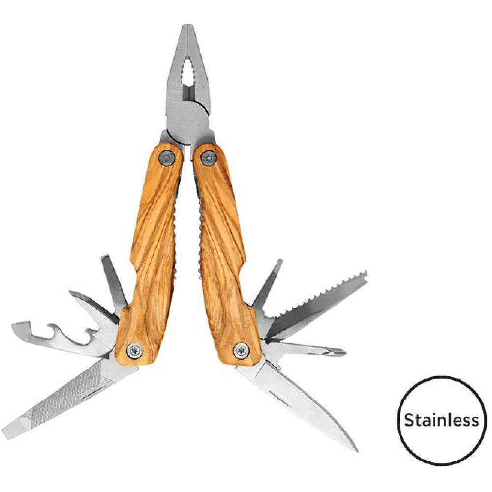 Product image Multitool 'Locker', 12 Funktionen, Olivenholz Werbeartikel