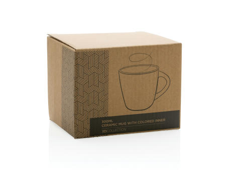 Keramiktasse innen coloriert, 300ml bedrucken
