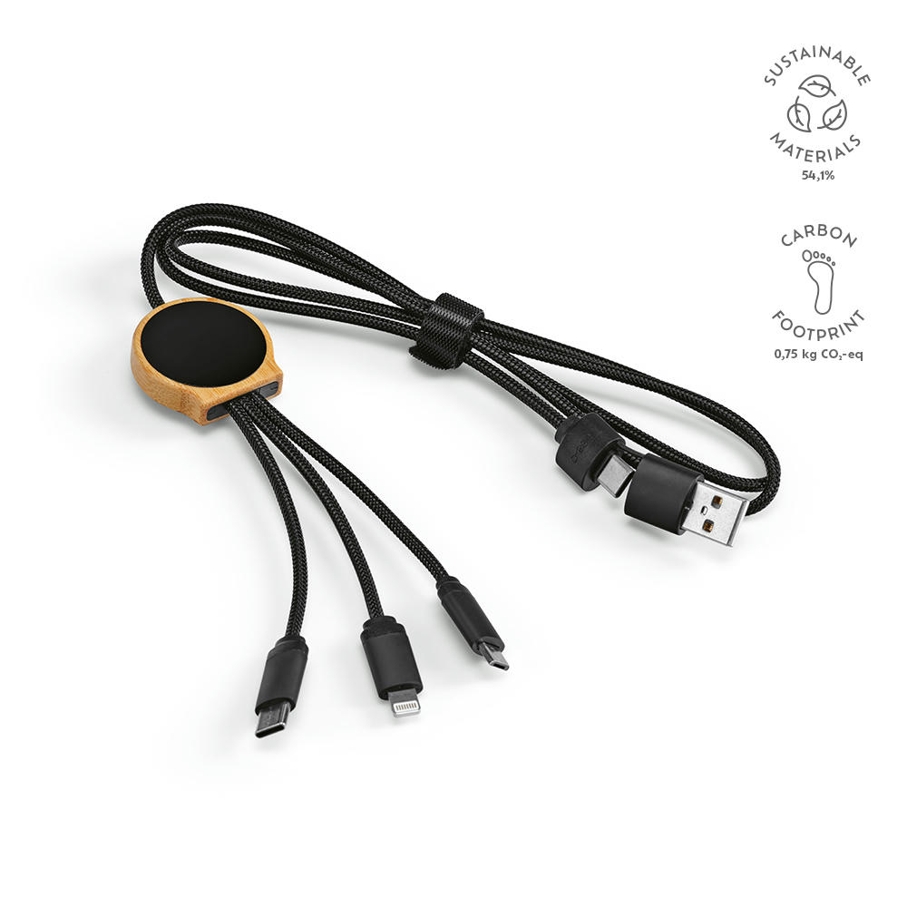 Product image Asimov Ladekabel rPET 5 in 1 Werbeartikel