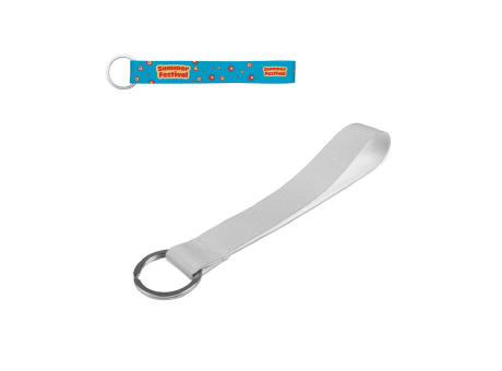 TELFORD. Kurzes Lanyard aus Polyester mit Ring, geeignet für Sublimation Werbeartikel