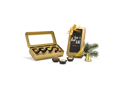 Product image Geschenkartikel / Präsentartikel: Golddose Frohe Weihnachten Werbeartikel