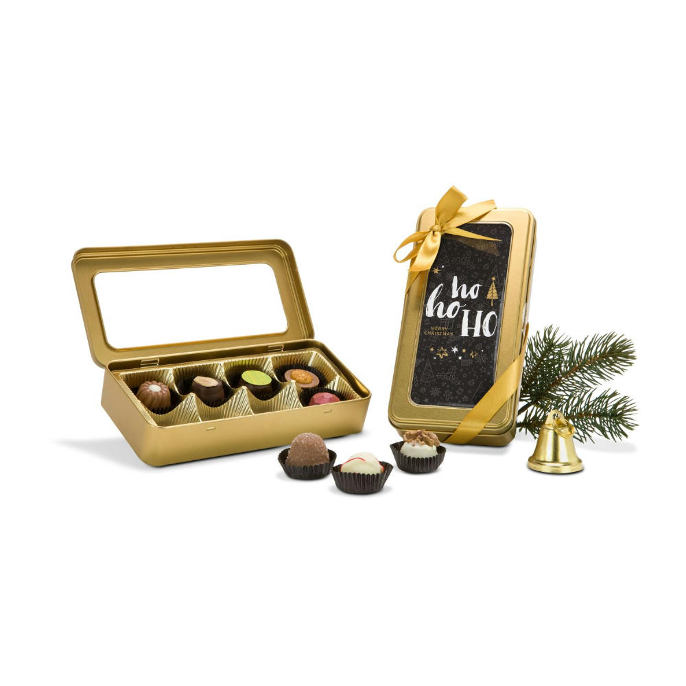 Product image Geschenkartikel / Präsentartikel: Golddose Frohe Weihnachten Werbeartikel