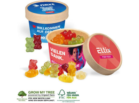 WERBE FRUCHTGUMMI PAPERBOX MIT EINLEGER UND BANDEROLE Werbeartikel