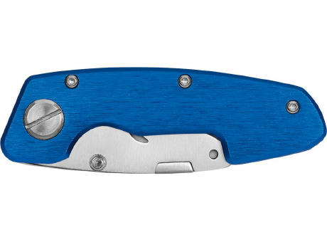 Trapezklingen-Klappmesser "Piranha blau" Werbeartikel